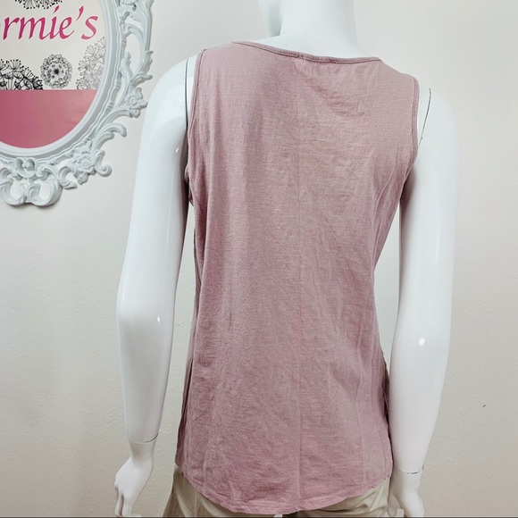 Easel / Fringed Embroider Lavender Tunic Tank Top - Picture 3 of 7